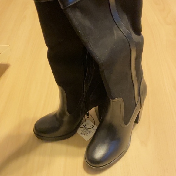 a.n.a Black Over-The-Knee Platform Block Heel Boots - Picture 2 of 4